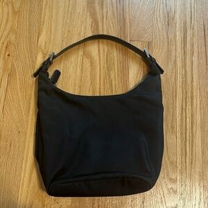 Coach 7423 Black Twill and Leather Mercer Shoulder Bag